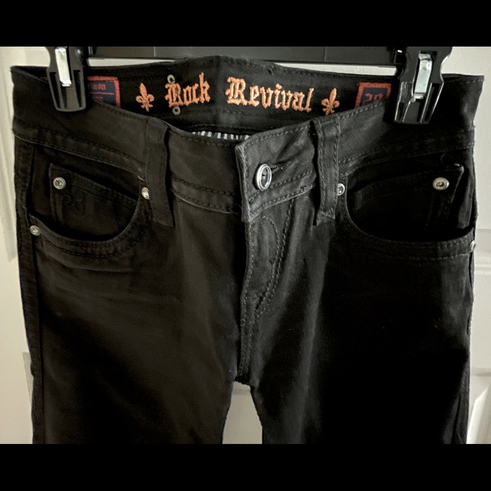 Rock Revival Black Women's Jeans "Pat" Skinny sz28